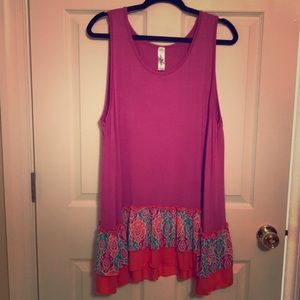 Sleeveless tunic top 2X